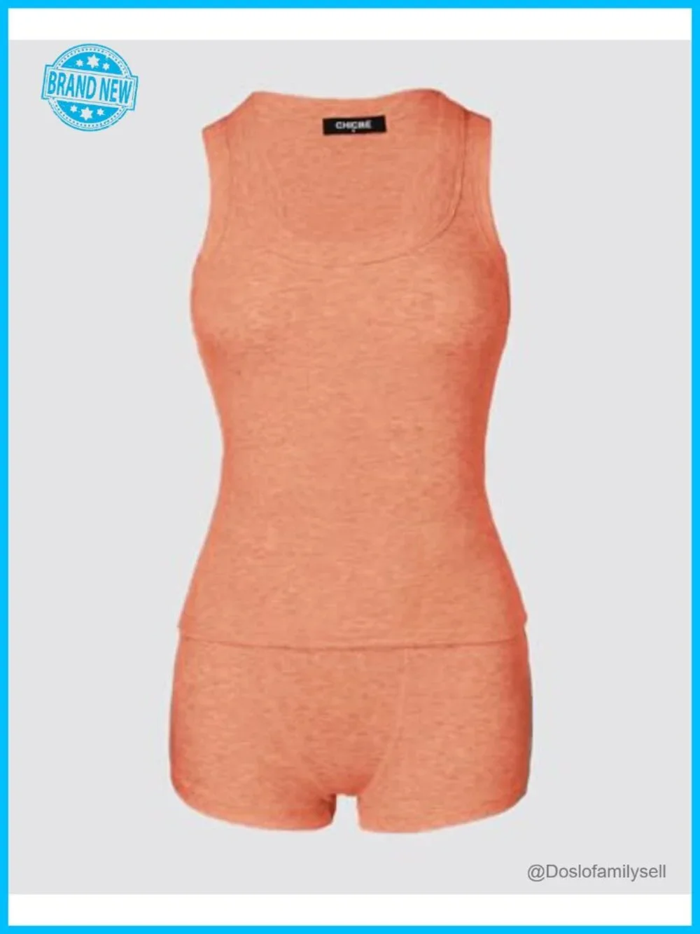 Sleeveless Tank Top and Shorts 2 Piece Pajama Set Ribbed Knit Lounge Set